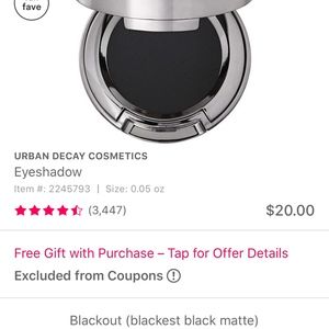 Urban Decay Eyeshadow in Blackout 🖤🖤